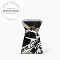 Elegant Square Black Marble Top Modern Garden Patio Side Table