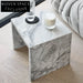 Elegant Square Natural Marble Side Table for Modern Living Room Decor