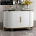 Elegant Stainless Frame Solid Wood Sideboard Cabinet TV Stand Furniture