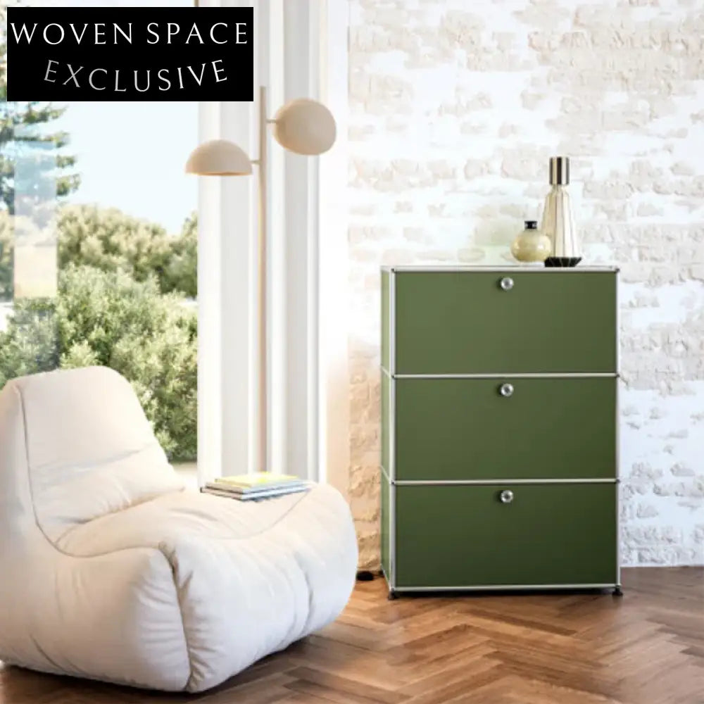 Elegant Stainless Steel Three-Layer Console Storage Cabinet for Living Room