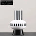 Elegant Striped Ceramic Tabletop Vase for Modern Home Decor Accents