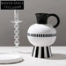 Elegant Striped Ceramic Tabletop Vase for Modern Home Decor Accents