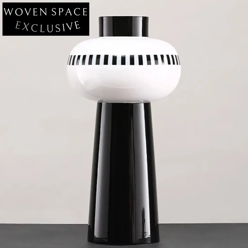 Elegant Striped Ceramic Tabletop Vase for Modern Home Decor Accents