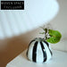 Elegant Striped Glass Vase Modern Retro Design for Home Decoration
