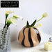 Elegant Striped Glass Vase Modern Retro Design for Home Decoration