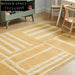 Elegant Striped Polyester Area Rug for Modern Living Room & Bedroom Floor