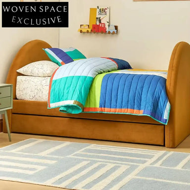 Elegant Striped Polyester Area Rug for Modern Living Room & Bedroom Floor