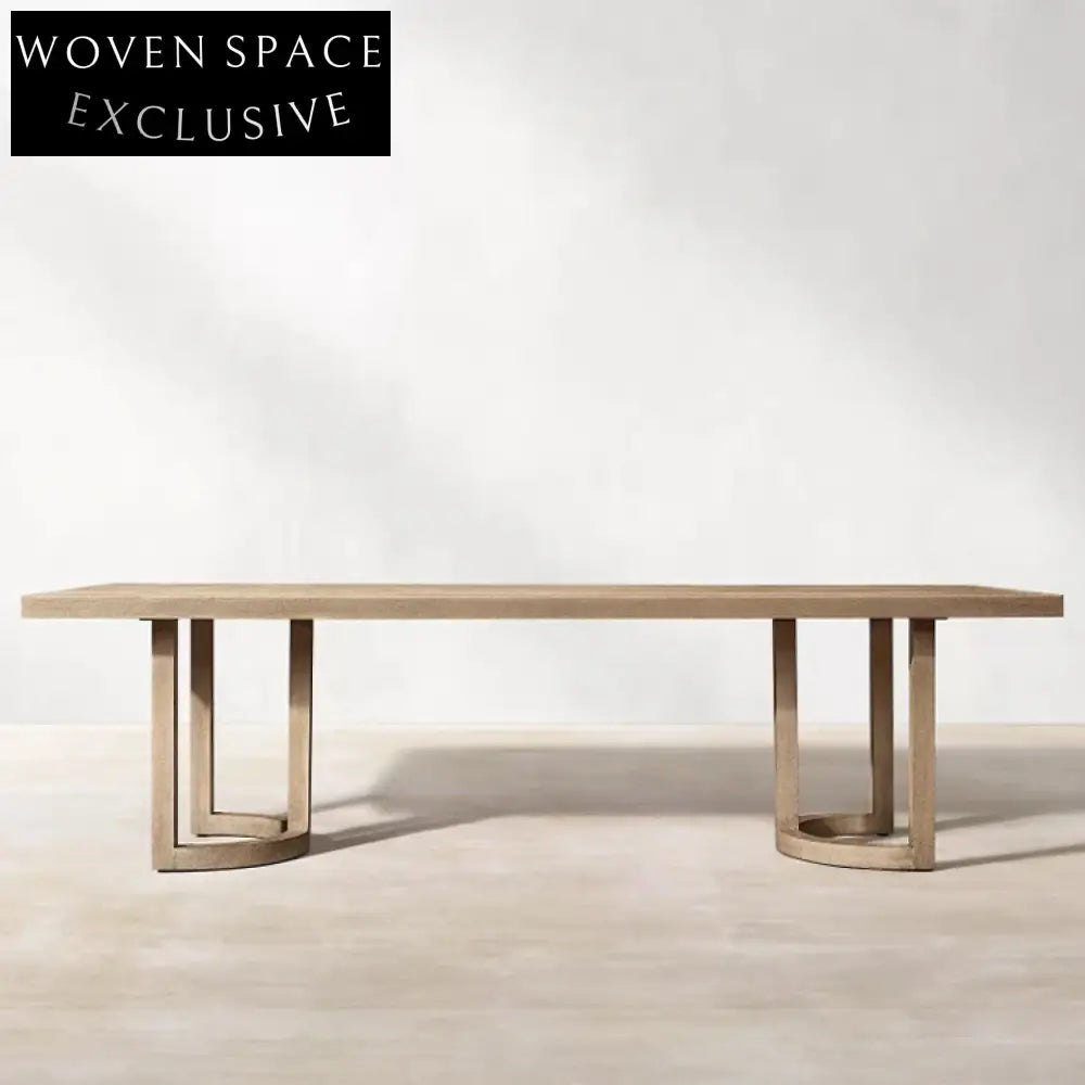 Elegant Teak Wood Outdoor Dining Set with Cushioned UV-Resistant Fabric Chairs