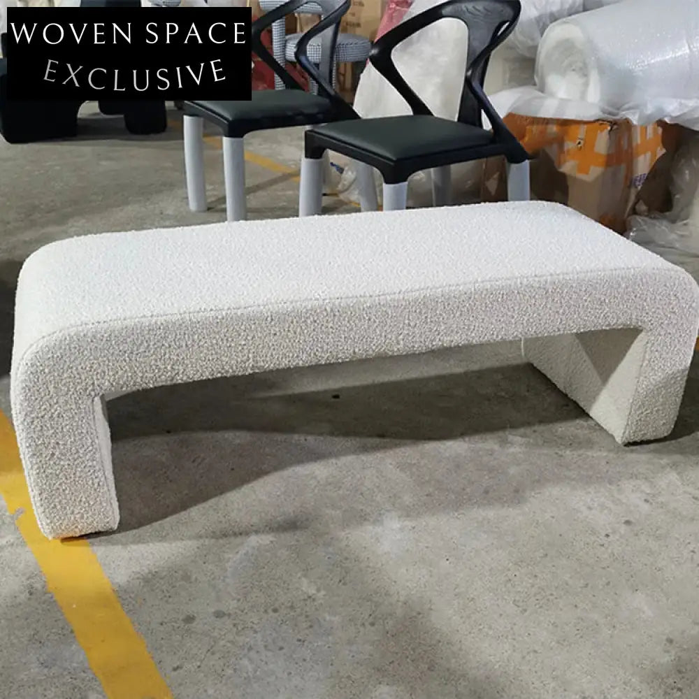 Elegant Teddy Velvet Tufted Bench, Living Room Bedroom Bed End Stool