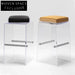 Elegant Transparent Acrylic Bar Stool with PU Leather Upholstery