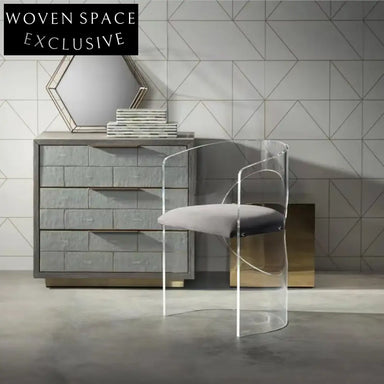 Elegant Transparent Acrylic Curved Backrest Modern Dining Chair