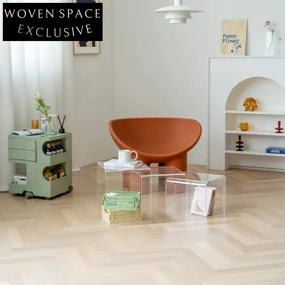 Elegant Transparent Acrylic Square Living Room Coffee Table