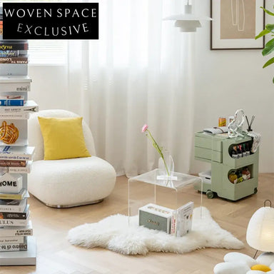 Elegant Transparent Acrylic Square Living Room Coffee Table