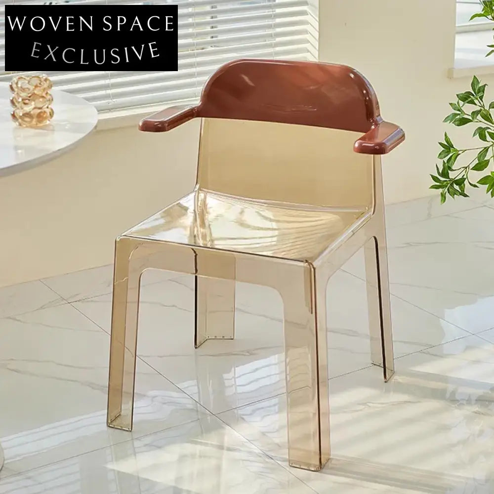 Elegant Transparent Stackable Acrylic Dining Chair for Modern Home & Cafe
