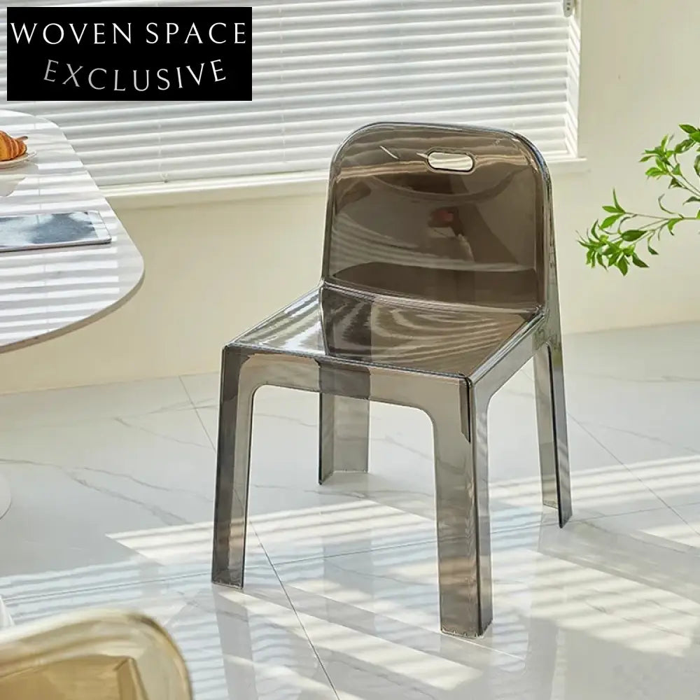 Elegant Transparent Stackable Acrylic Dining Chair for Modern Home & Cafe