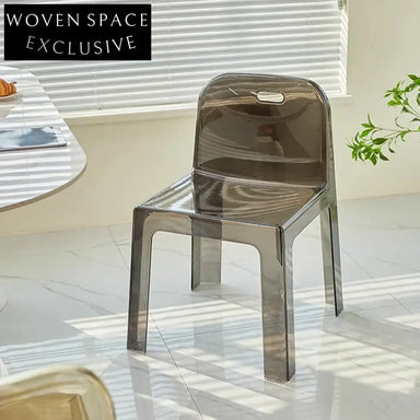 Elegant Transparent Stackable Acrylic Dining Chair for Modern Home & Cafe