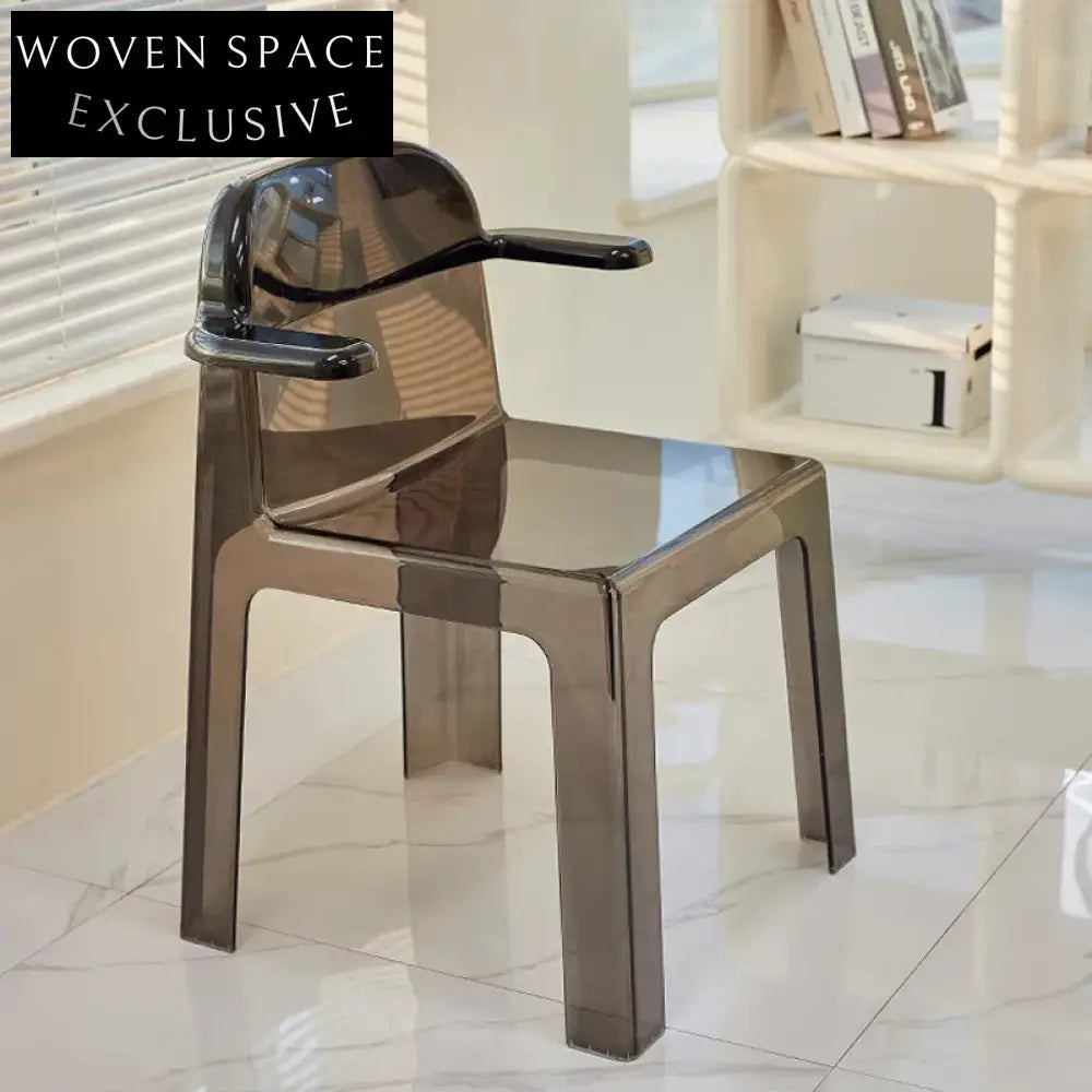 Elegant Transparent Stackable Acrylic Dining Chair for Modern Home & Cafe