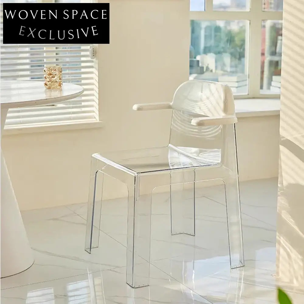 Elegant Transparent Stackable Acrylic Dining Chair for Modern Home & Cafe