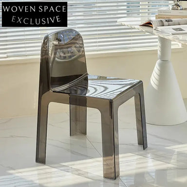Elegant Transparent Stackable Acrylic Dining Chair for Modern Home & Cafe