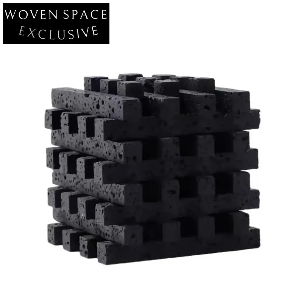 Elegant Travertine Decorative Art Set Modern Abstract Home Hotel Decor Piece