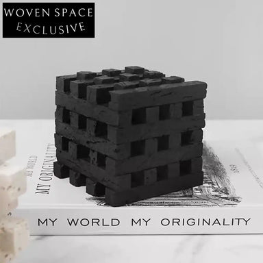 Elegant Travertine Decorative Art Set Modern Abstract Home Hotel Decor Piece