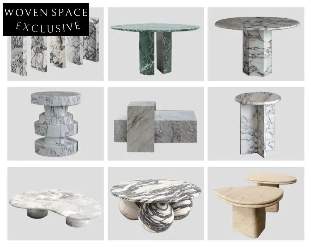 Elegant Travertine Italian Handcrafted Coffee Table