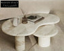 Elegant Travertine Italian Handcrafted Coffee Table