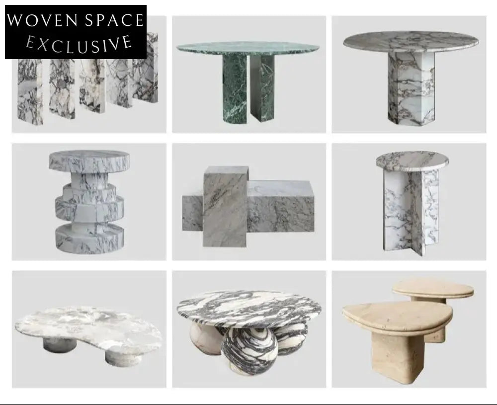 Elegant Travertine Italian Handcrafted Coffee Table