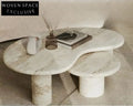 Elegant Travertine Italian Handcrafted Coffee Table
