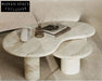 Elegant Travertine Italian Handcrafted Coffee Table