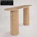 Elegant Travertine Marble Console Table, Entry Hall Dining Accent