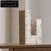 Elegant Travertine Marble High-Low Design Modern Home Decor Accent Candle Holder