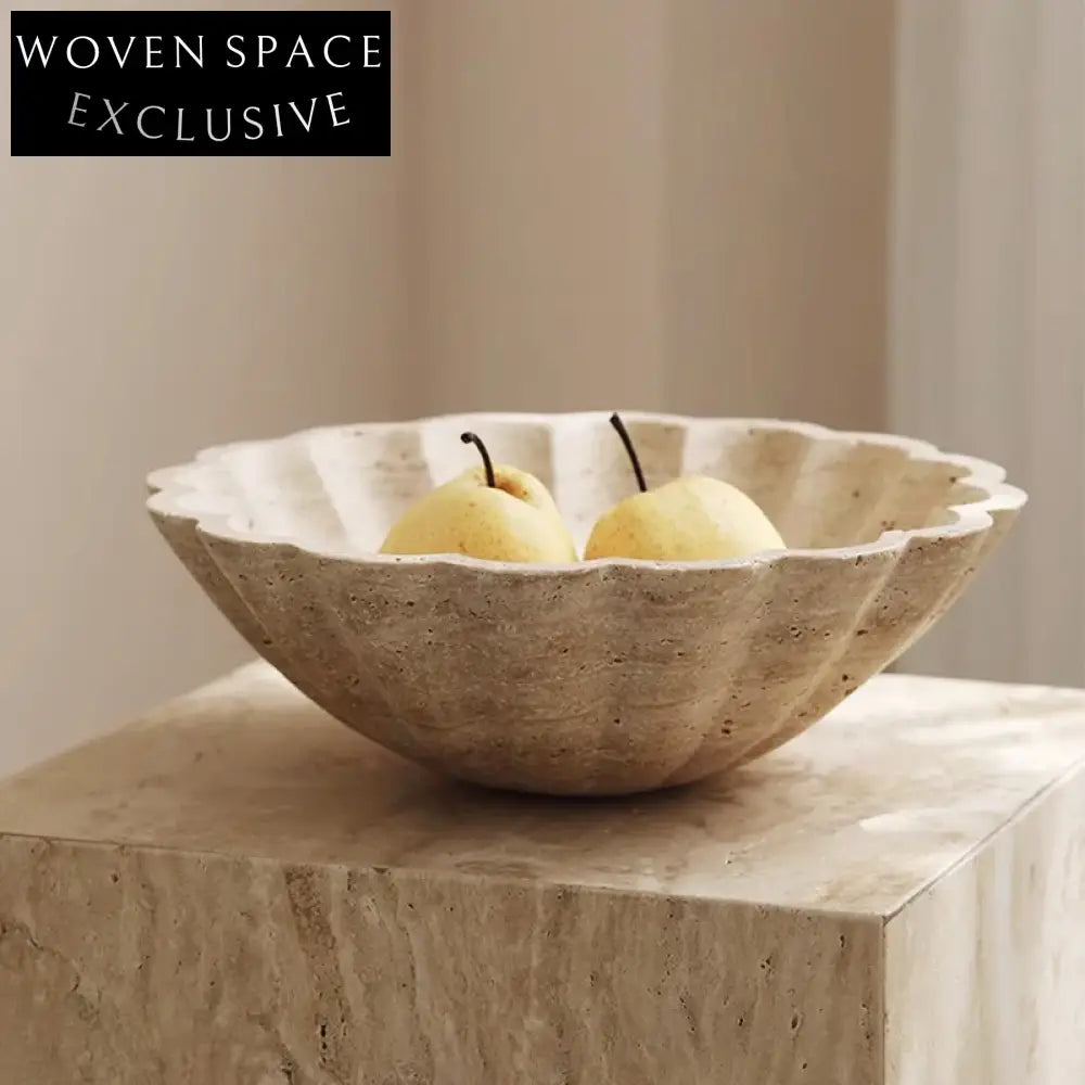 Elegant Travertine Shell Decorative Storage Tray for Modern Home Decor, Marble Dish