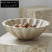 Elegant Travertine Shell Decorative Storage Tray for Modern Home Decor, Marble Dish