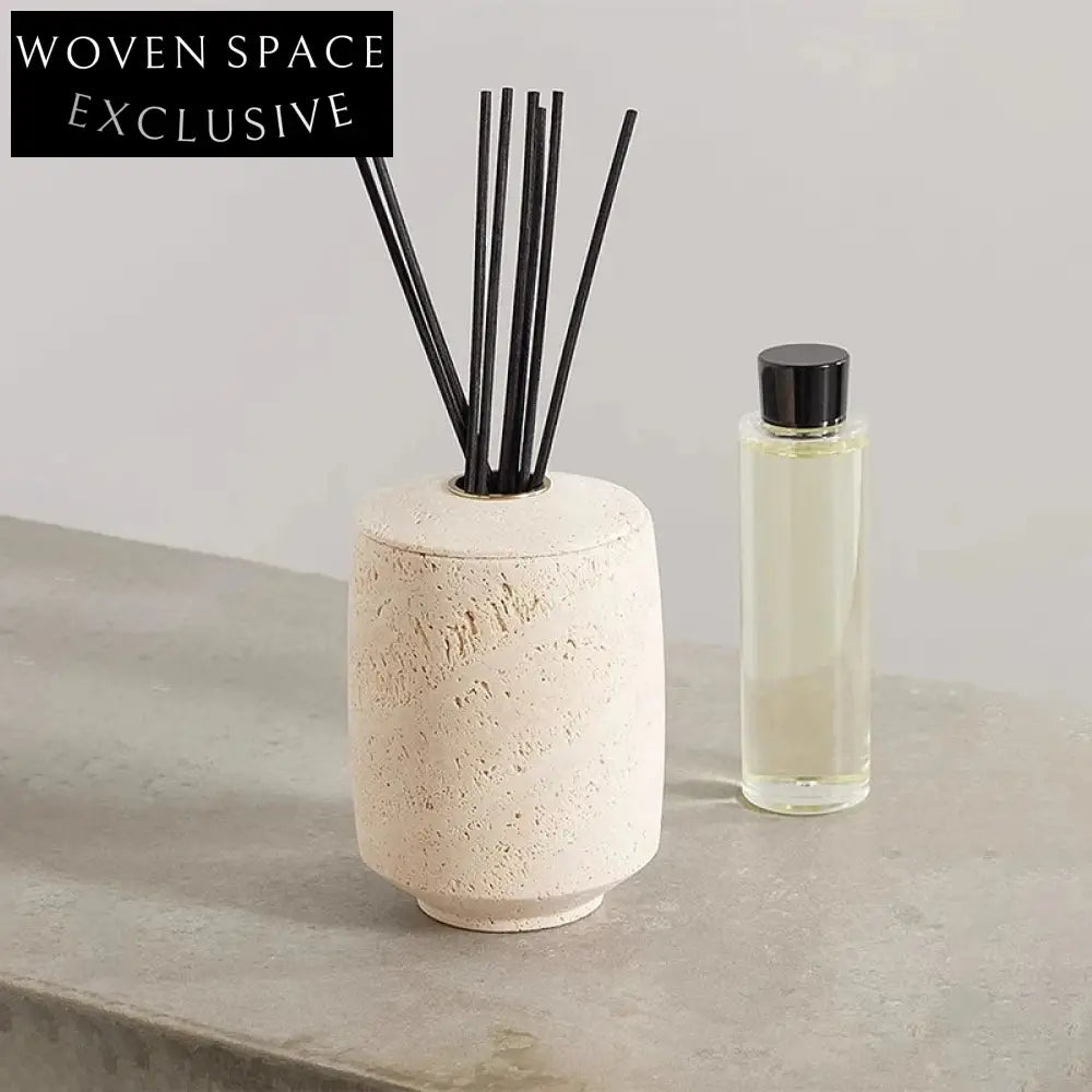 Elegant Travertine Stone Scent Diffuser Set for Modern Home Reed Diffuser