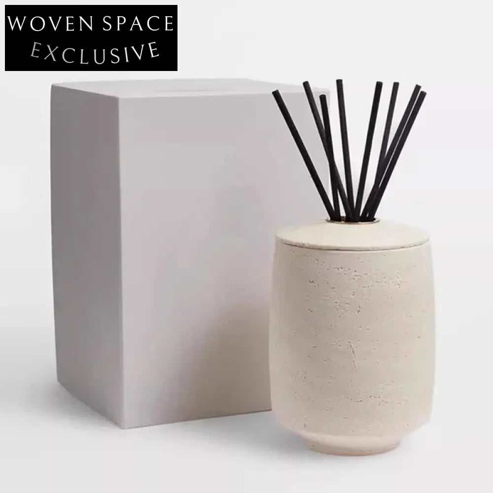 Elegant Travertine Stone Scent Diffuser Set for Modern Home Reed Diffuser