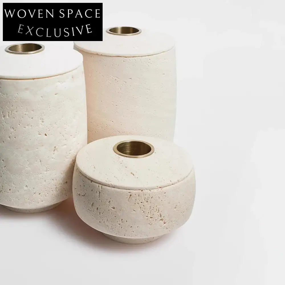 Elegant Travertine Stone Scent Diffuser Set for Modern Home Reed Diffuser