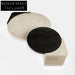Elegant Travertine Wood Round Nesting Coffee Table Set for Living Room