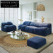 Elegant Tufted Fabric Chesterfield Modular Living Room Sofa Set
