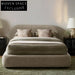 Elegant Tufted Fabric Upholstered King Size Platform Bed
