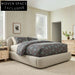 Elegant Tufted Fabric Upholstered King Size Platform Bed