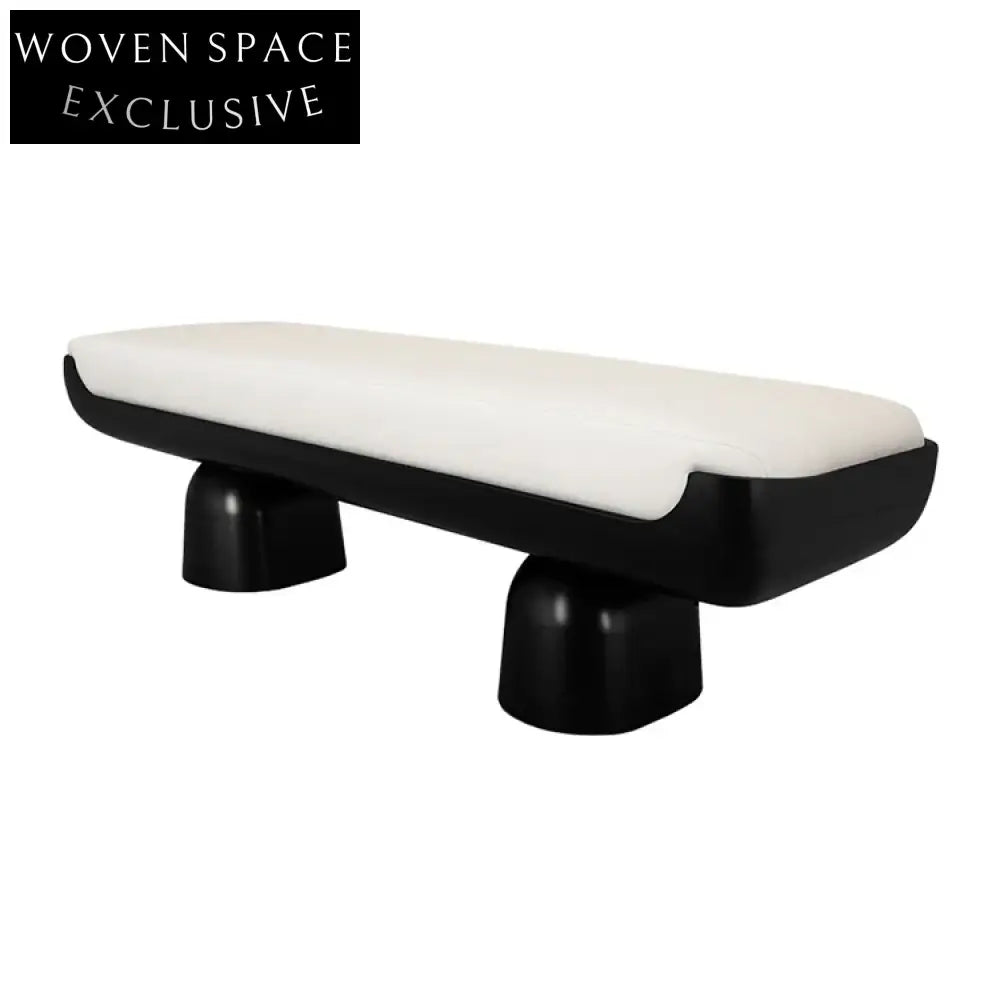 Elegant Tufted Velvet Long Bench Ottoman Stool for Bedroom Living Room