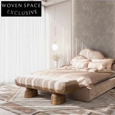 Elegant Tufted Velvet Long Bench Ottoman Stool for Bedroom Living Room