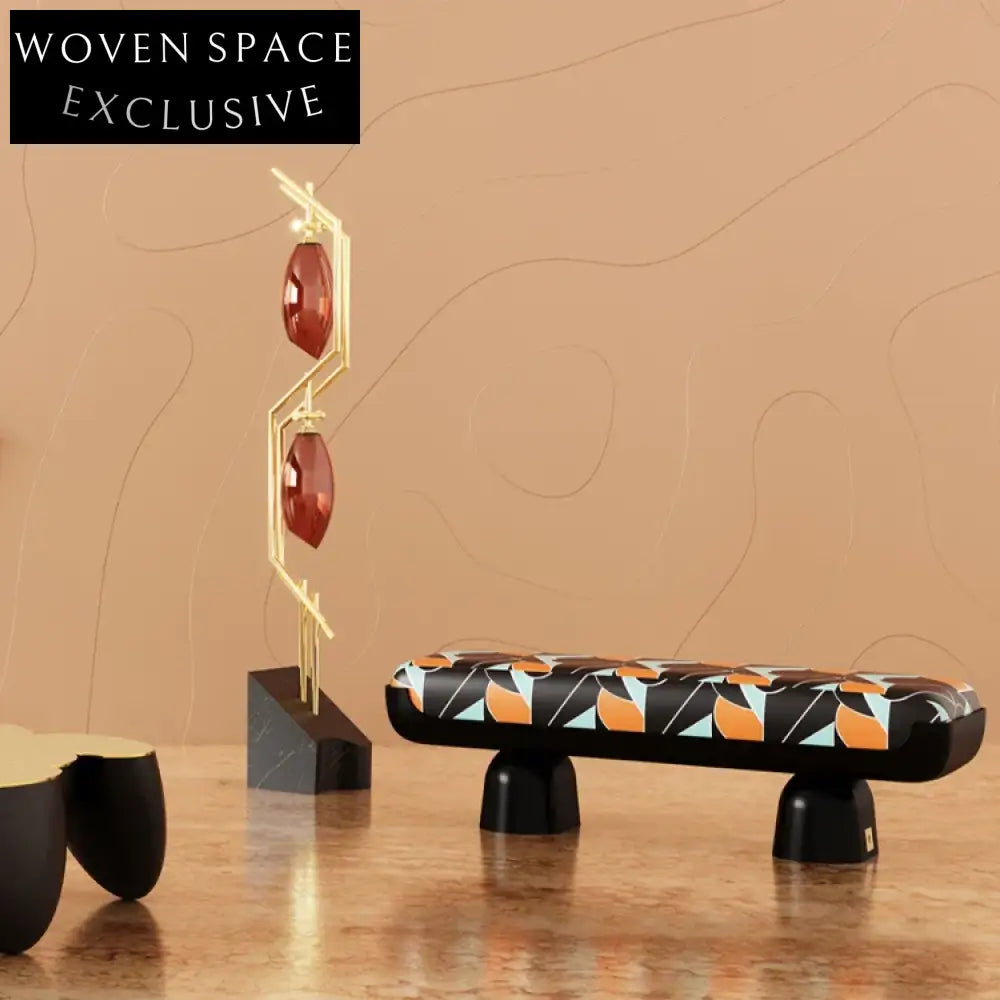 Elegant Tufted Velvet Long Bench Ottoman Stool for Bedroom Living Room