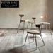 Elegant Upholstered Bar Stool with Wooden Backrest, Metal Legs, Home Cafe Chair