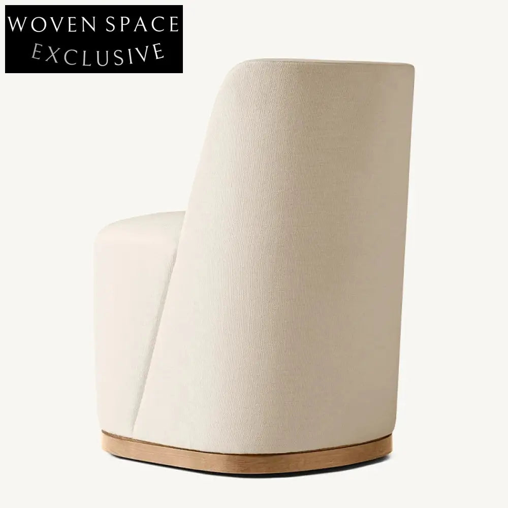 Elegant Upholstered Linen Fabric High Back Armless Accent Leisure Dining Chair