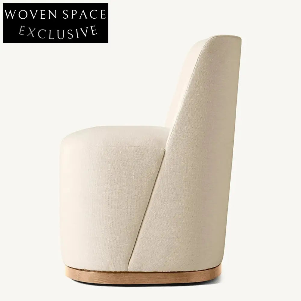 Elegant Upholstered Linen Fabric High Back Armless Accent Leisure Dining Chair
