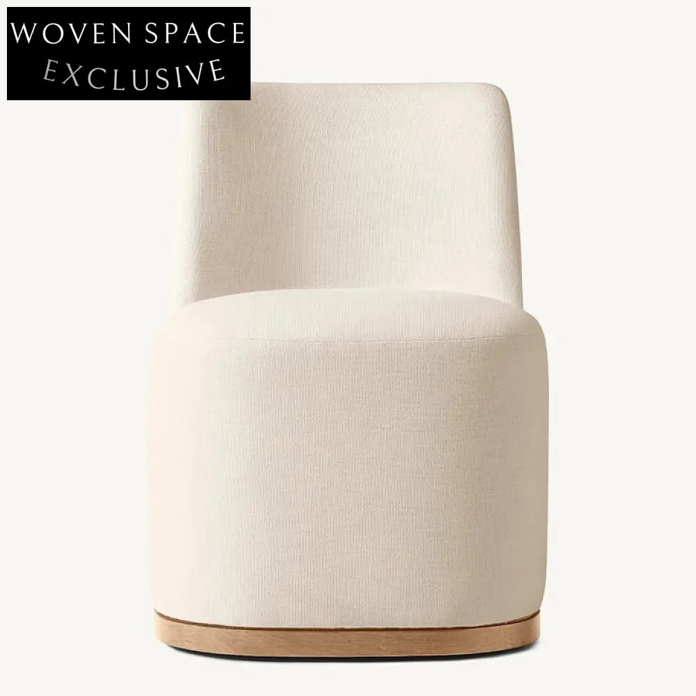 Elegant Upholstered Linen Fabric High Back Armless Accent Leisure Dining Chair