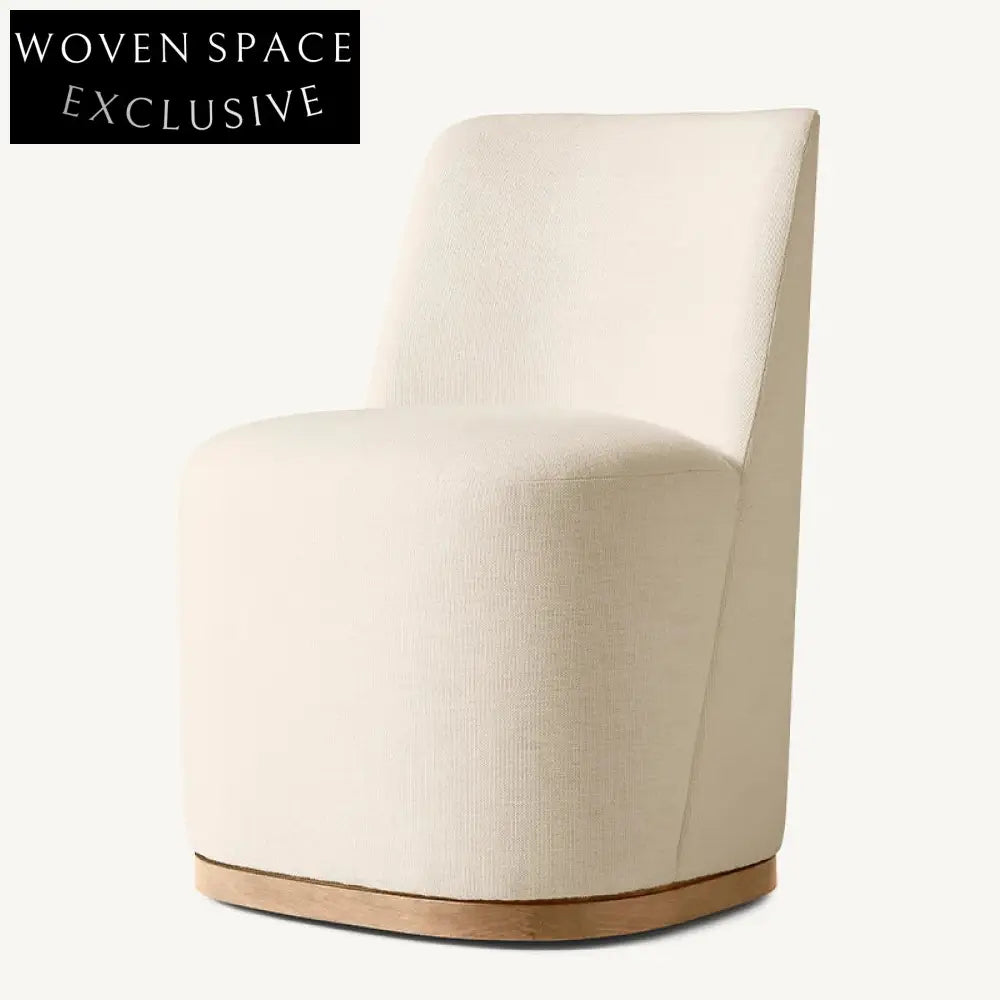 Elegant Upholstered Linen Fabric High Back Armless Accent Leisure Dining Chair