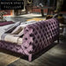 Elegant Upholstered Velvet Fabric Modern King Queen Size Platform Bed